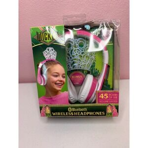 Wicked Movie Glinda Kids Bluetooth Wireless Headphones Pink White Crown Tiara